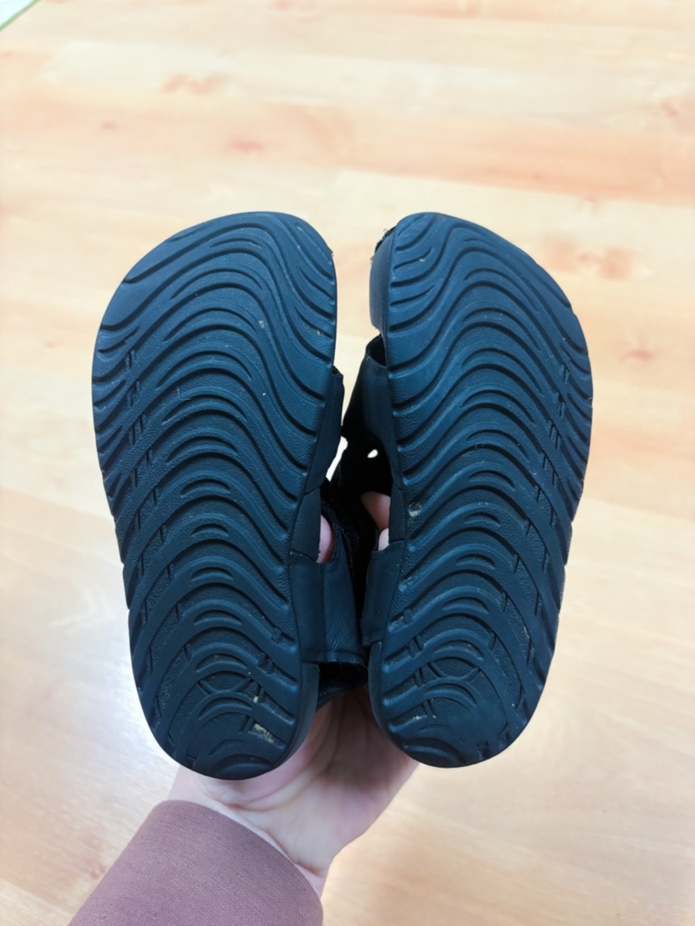 Nike Black Sunray Protect Toddler Sandals Size 8 - Picture 8 of 9